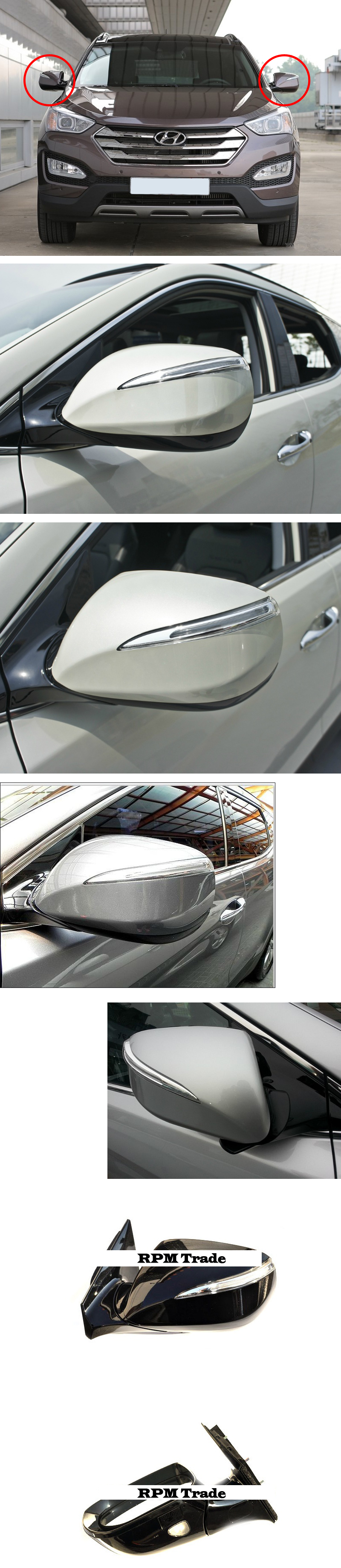 LH, RH LED Auto Folding Side Mirror Genuine For 13~2015+ Hyundai Santa Fe Sport | eBay 2015 Hyundai Santa Fe Side Mirror Replacement